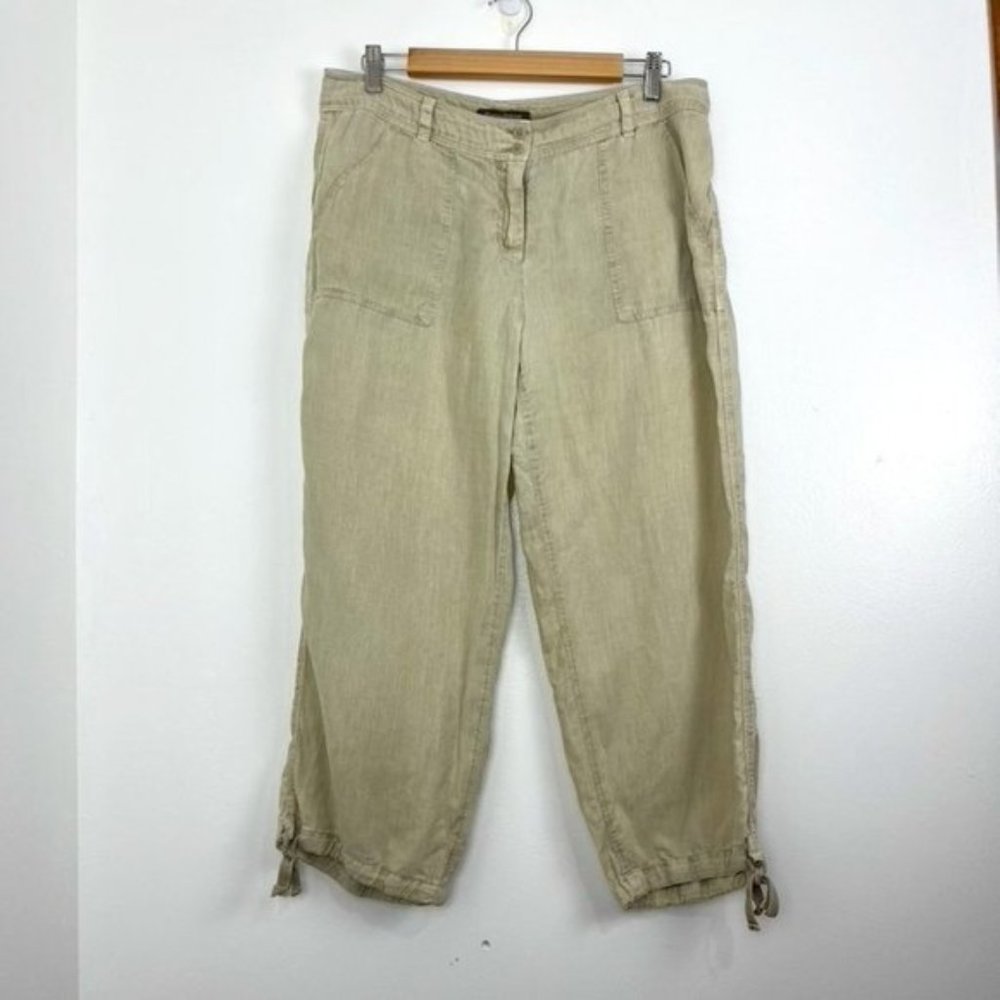 Tommy Bahama Beige Linen Aubrey Fit Island Capris